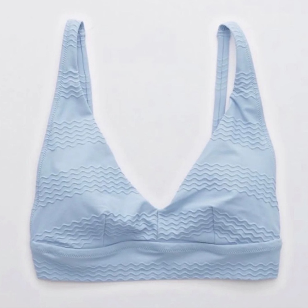 Aerie Jacquard Bikini in Monaco Blue